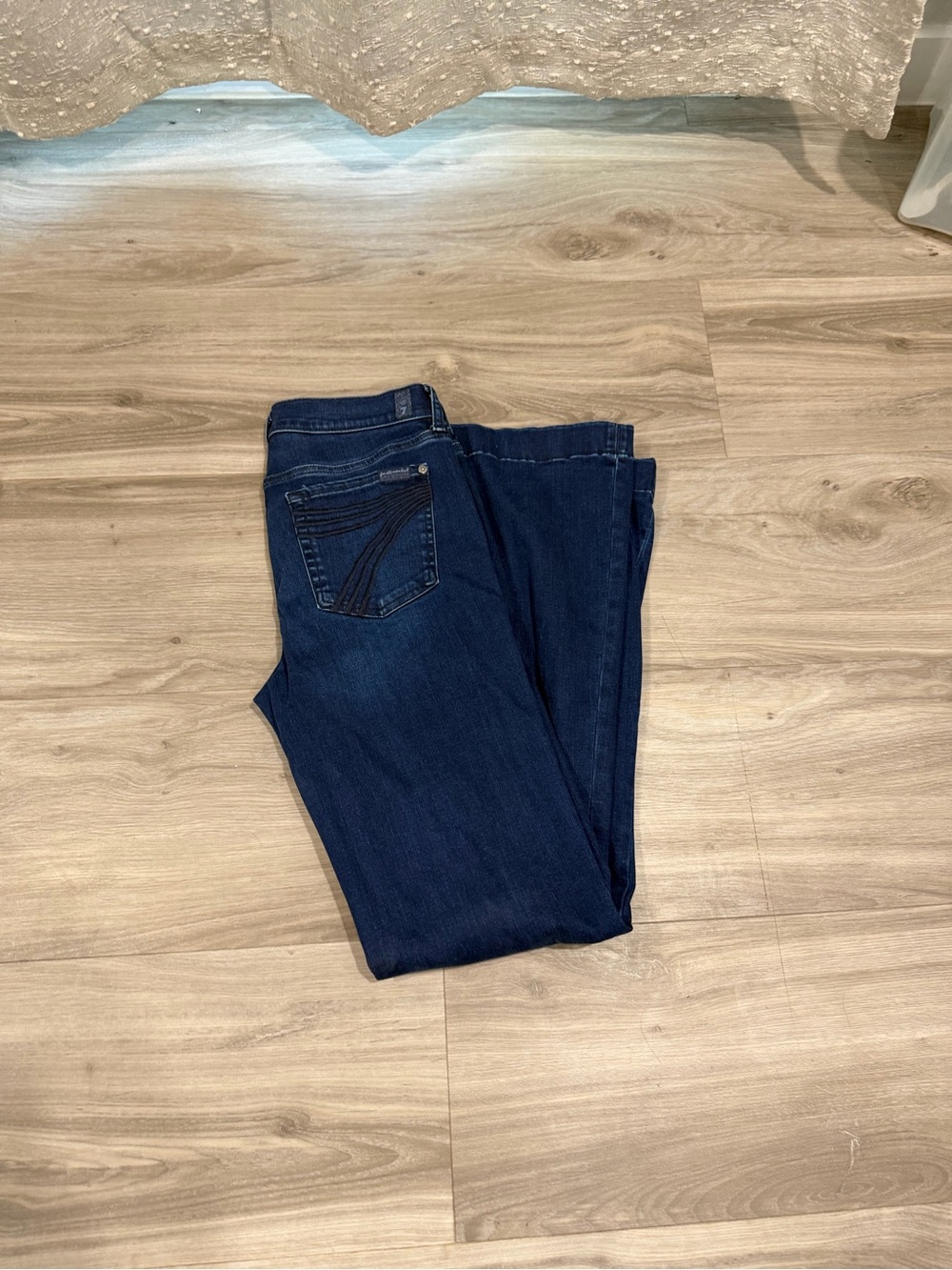 7 For All Mankind Dark Blue Boot Cut Jeans